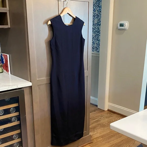 Ann Taylor 100% silk Midnight Blue Sheath Dress - Picture 5 of 5